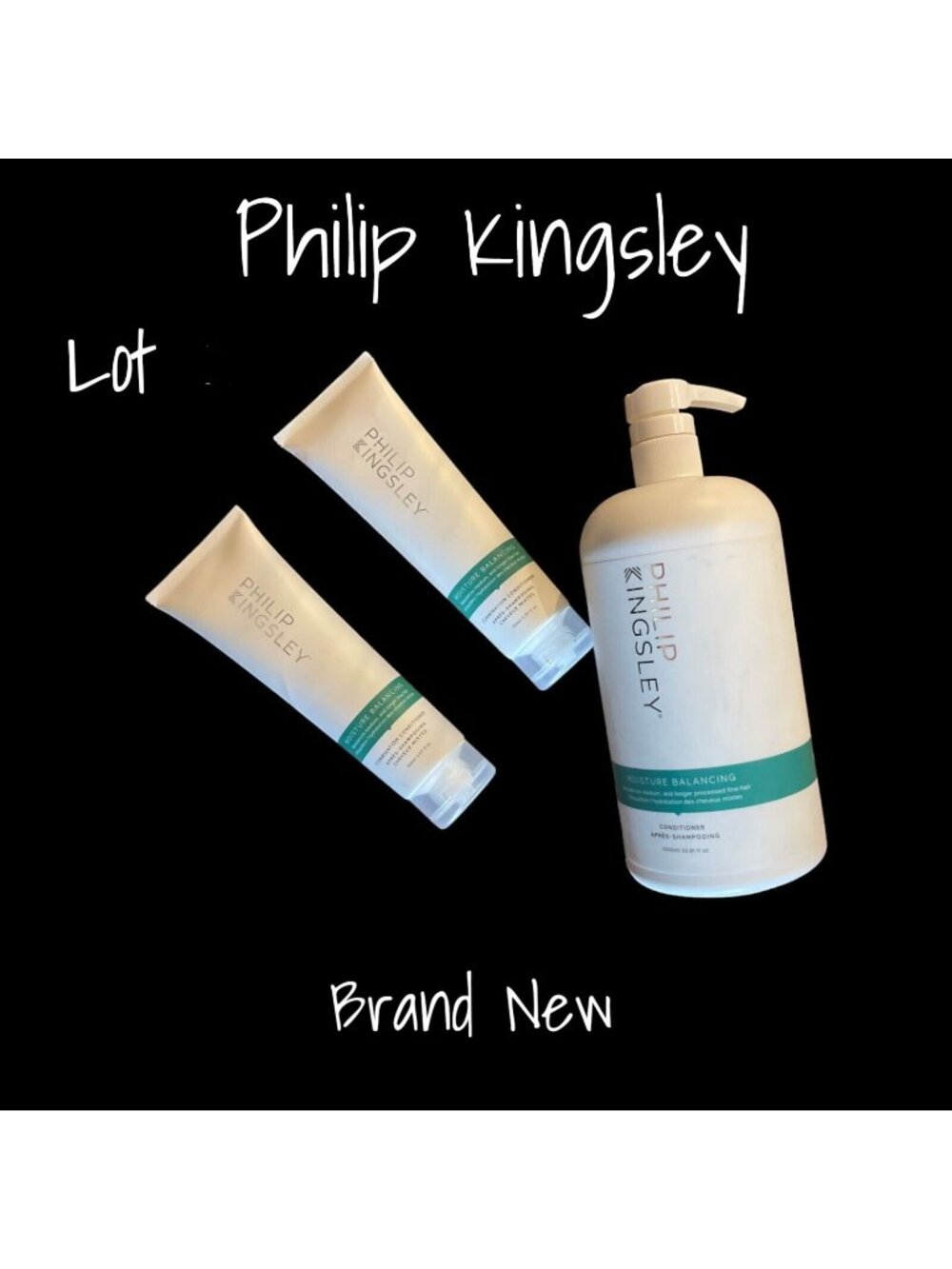 Philip Kingsley Moisture Balancing Conditioner Lot 3 33.8oz + 5.07oz New